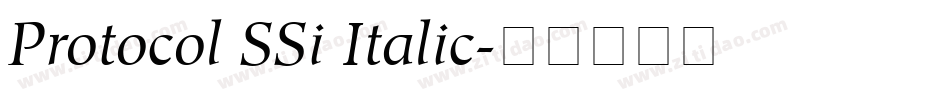 Protocol SSi Italic字体转换